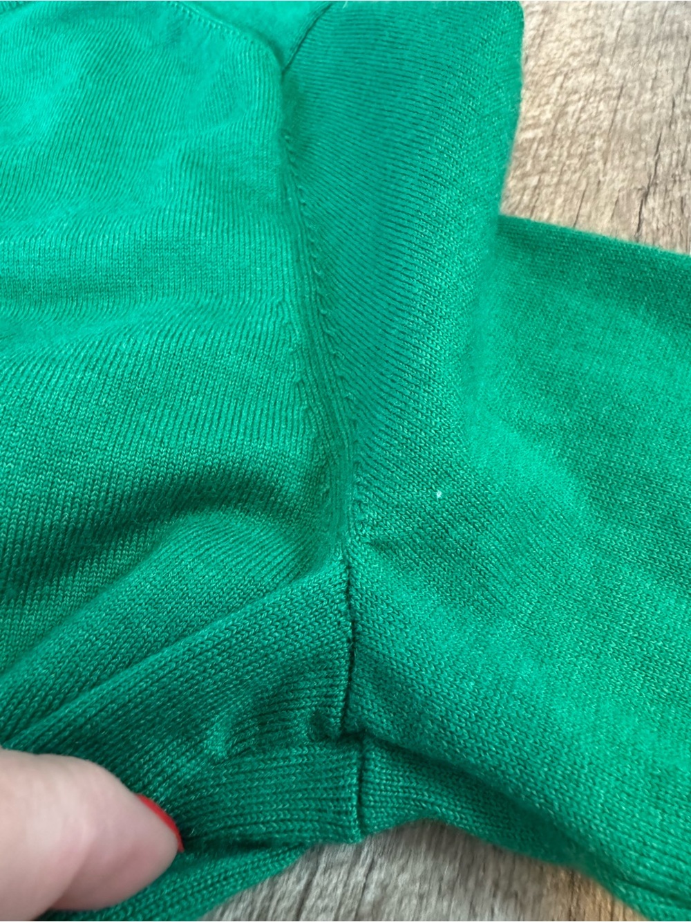 Banana Republic Brilliant Green Button-Front Crewneck Cardigan, wool blend - Picture 12 of 13